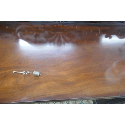 297 - Fine quality antique mahogany pedestal sideboard - Approx. W:199cm D:68cm H:123cm