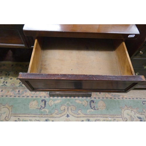 297 - Fine quality antique mahogany pedestal sideboard - Approx. W:199cm D:68cm H:123cm