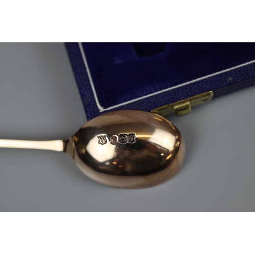 3 - Hallmarked silver gilt teaspoon set