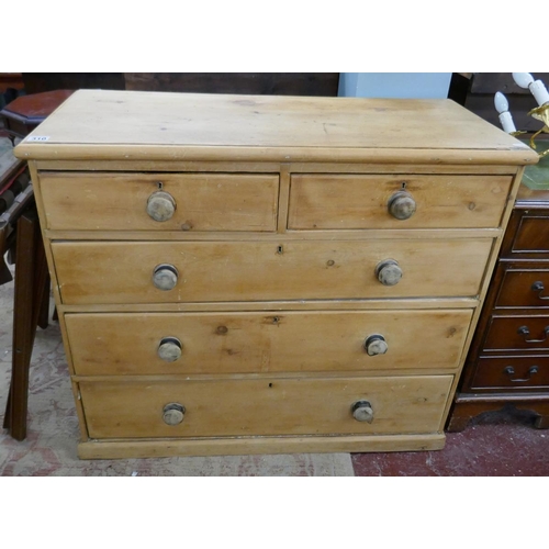 310 - Antique pine chest of 2 over 3 drawers - Approx. W:106cm D:47cm H:90cm