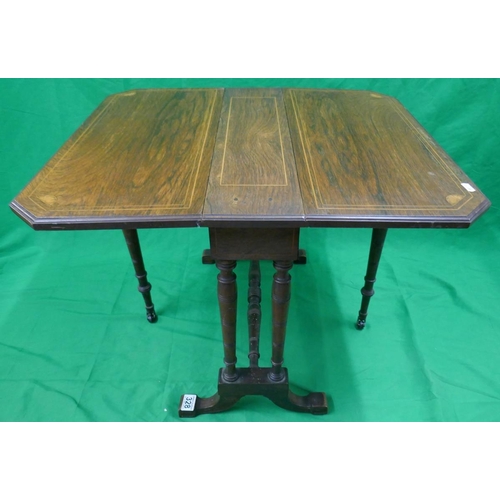 328 - Inlaid rosewood Sutherland table