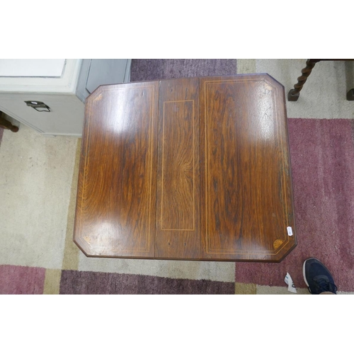 328 - Inlaid rosewood Sutherland table