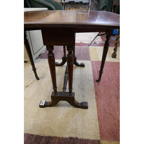 328 - Inlaid rosewood Sutherland table