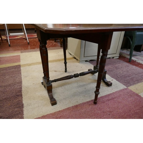 328 - Inlaid rosewood Sutherland table