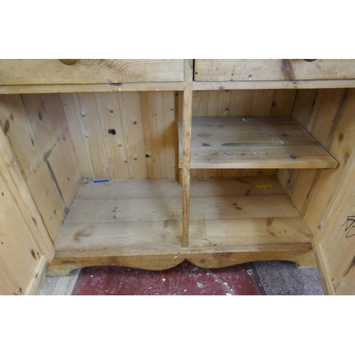 336 - Pair of antique pine cabinets - Approx. W:102cm D:48cm H:86cm