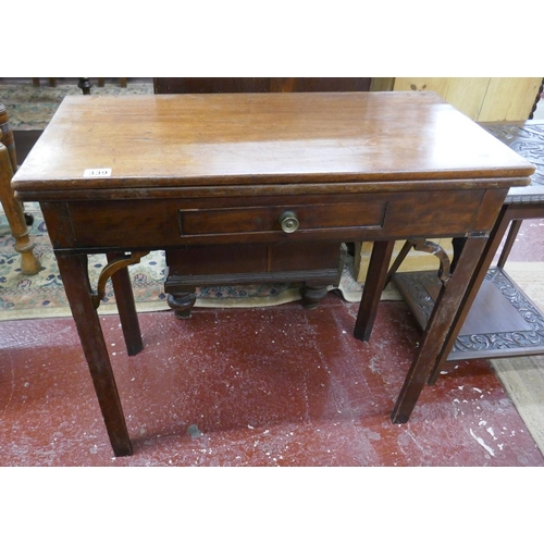 339 - Mahogany fold-over tea table