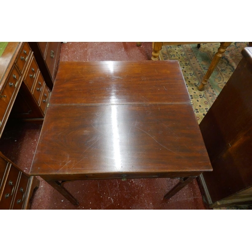 339 - Mahogany fold-over tea table