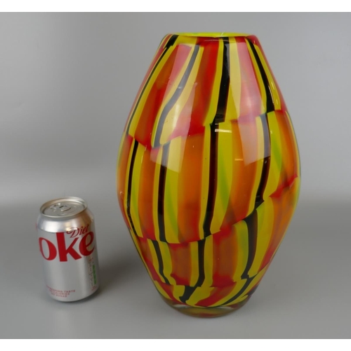 341 - Mdina style glass vase - H: 30cm