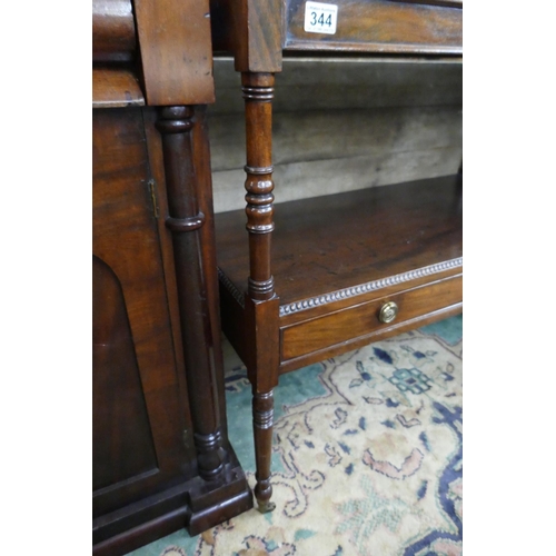 344 - Antique mahogany buffet stand - Approx. W:91cm D:43cm H:98cm