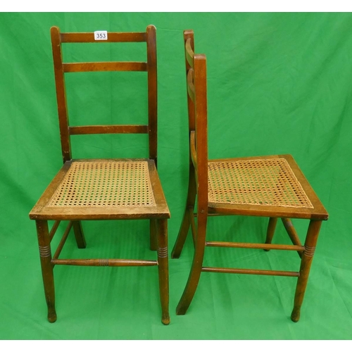 353 - Pair of small bergère chairs