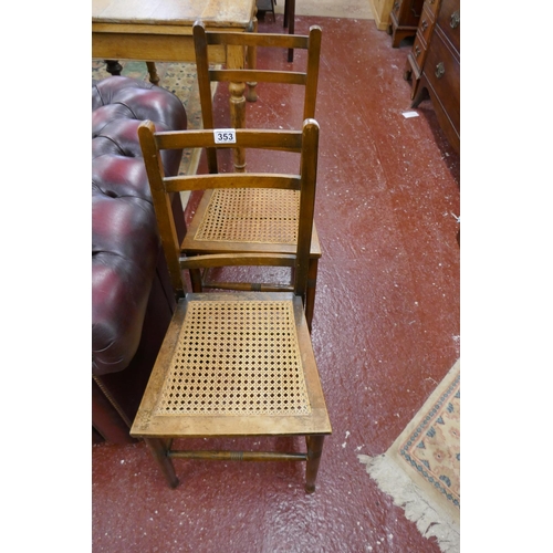 353 - Pair of small bergère chairs