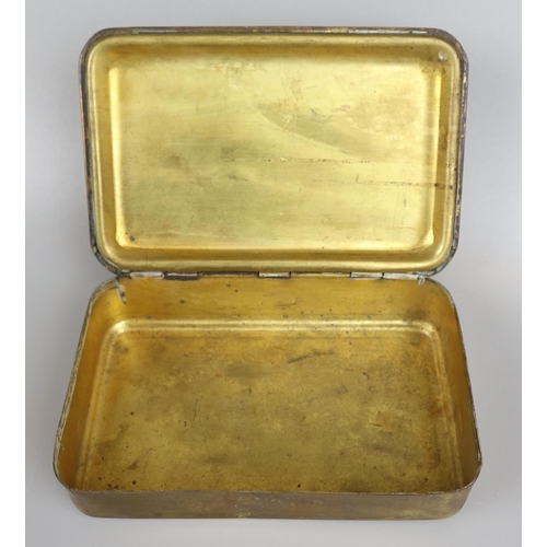 36 - Brass WWI Christmas tin (possibly reproduction)