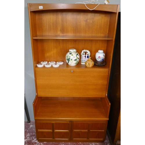 365 - G-plan style bureau bookcase - Approx. W:102cm D:45cm H:194cm