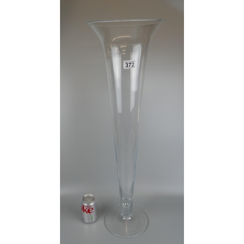 372 - Tall glass vase - Approx. H:81cm