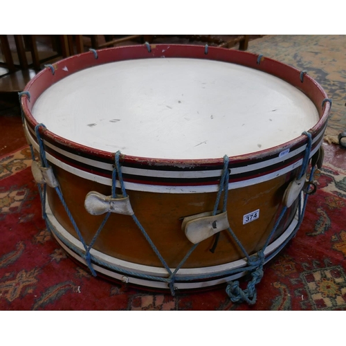 374 - Marching drum / potential coffee table - Approx. D:73cm