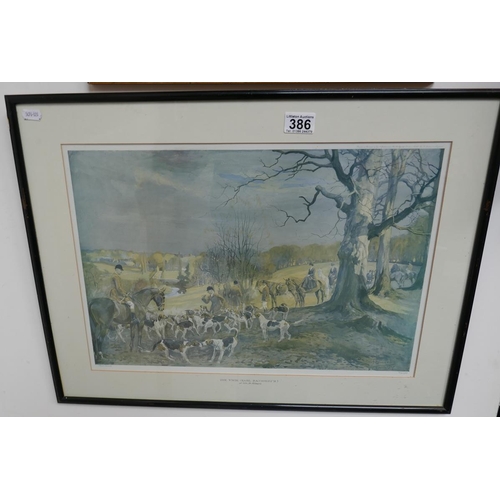 386 - Hunting print - The V.W.H (Earl Bathurst's)