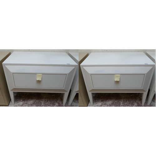 393 - Pair bespoke bedside tables primed ready for painting - Approx. W:70cm D:45cm H:58cm