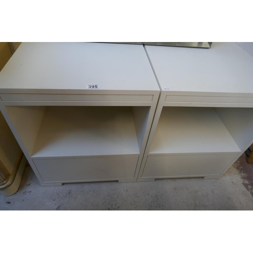 395 - Pair bespoke bedside tables primed ready for painting - Approx. W:49cm D:44cm H:60cm