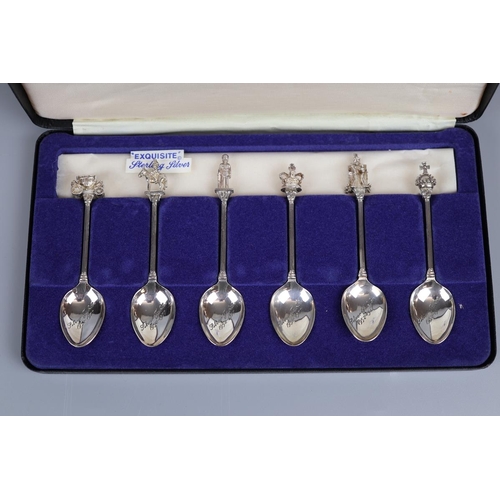 4 - Hallmarked silver coronation teaspoon set