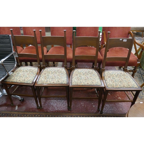 419 - Set of 4 Arts & Crafts chairs