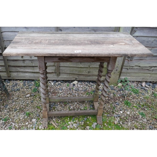 429 - Rustic barley-twist occasional table