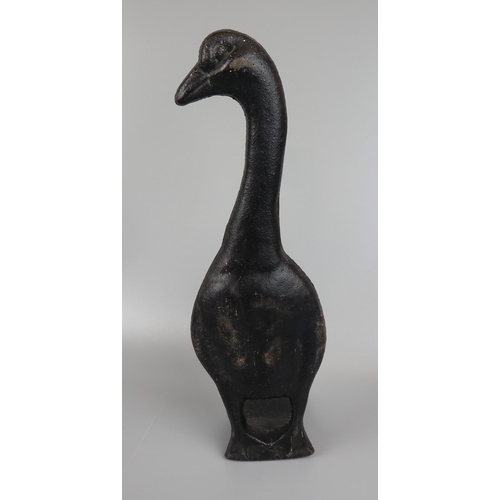 61 - Cast iron door stop in form of goose