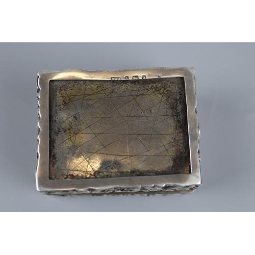 7 - Hallmarked chased silver trinket box - Approx. weight: 139g