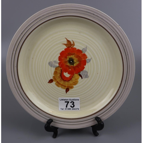 73 - Clarice Cliff Sun Gleam plate circa 1930's