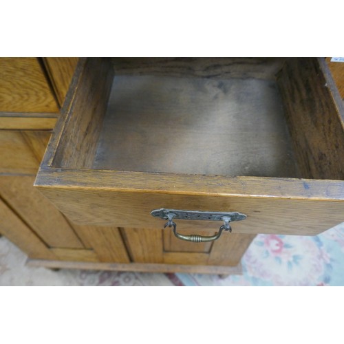 174 - Edwardian oak stationary cupboard - Approx. W:89cm D:32cm H:112cm