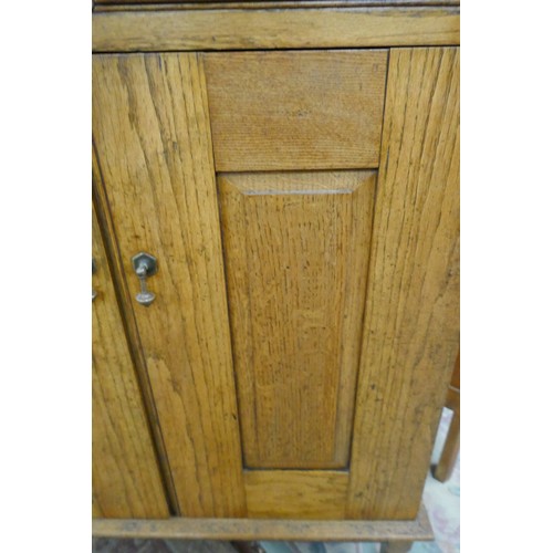 174 - Edwardian oak stationary cupboard - Approx. W:89cm D:32cm H:112cm