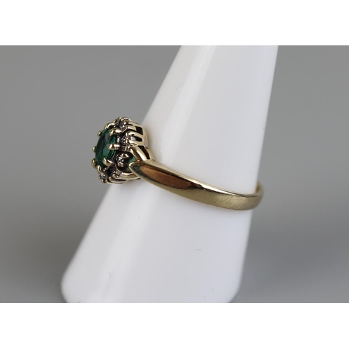 118 - Gold stone set ring - Approx size Q