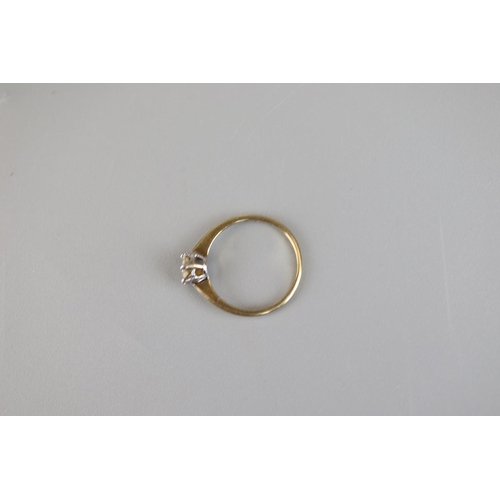 55 - Gold diamond set ring - Approx size N