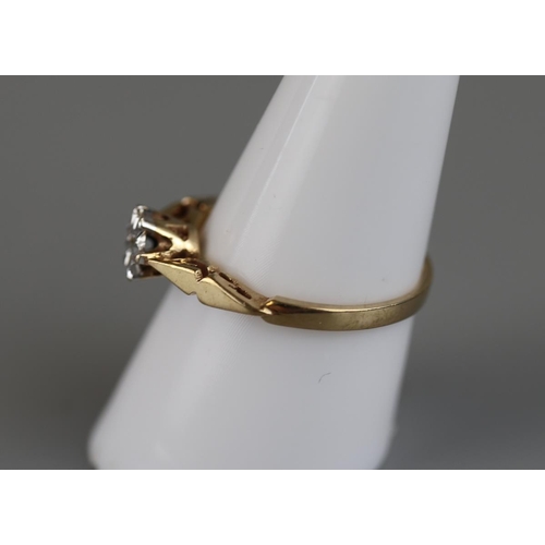 74 - Gold diamond solitaire ring - Approx size P½