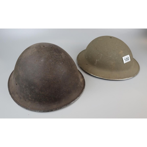 100 - Two military helmets