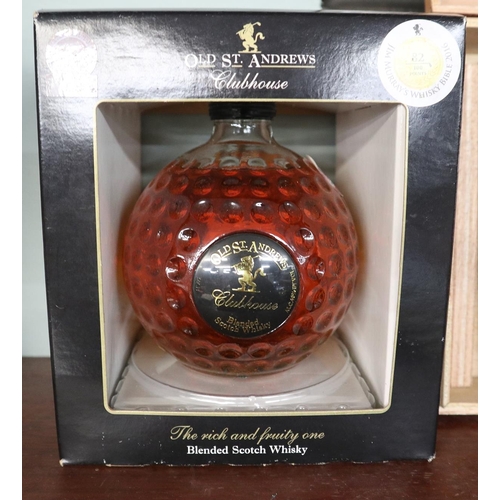 101 - St Andrews Club House blended Scotch whisky, Beneagles Scotch whisky in Beswick decanter and 10 Barl... 