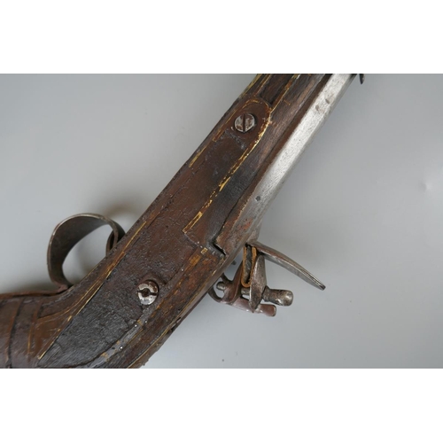 107 - Restored antique flint-lock camel rifle