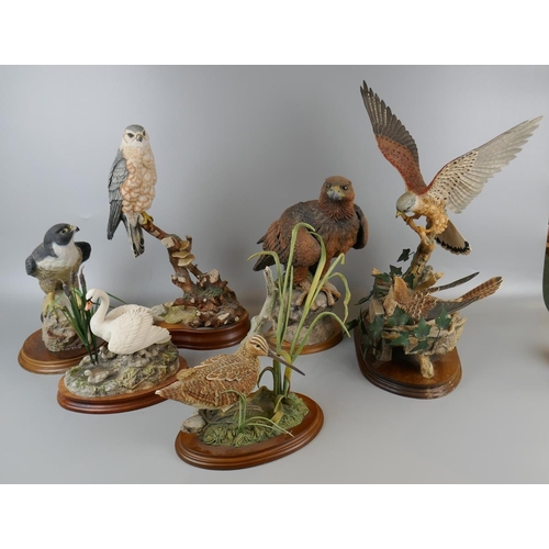 114 - Collection of 6 large ornamental bird figures