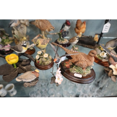 117 - Large collection of ornamental bird figures