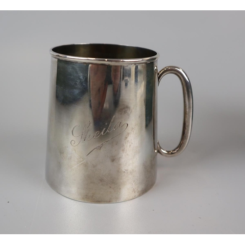 12 - Small hallmarked silver tankard with box - Approx 59g