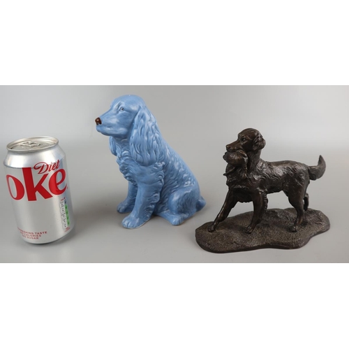 143 - SylvaC dog together with bronzed dog