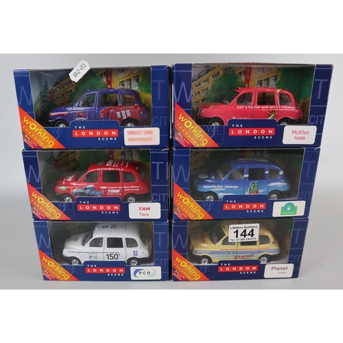 144 - 6 custom wrapped Corgi diecast model cars