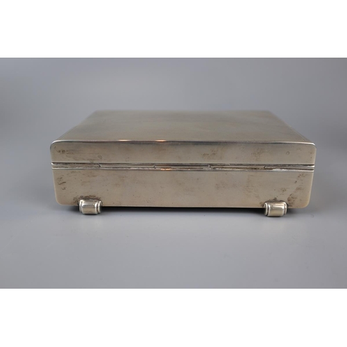 16 - Hallmarked silver cigarette box