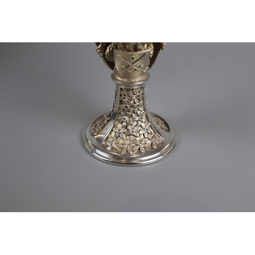 25 - Solid silver L/E wedding goblet celebrating Prince of Wales and Lady Diana 29th July 1981 - Approx g... 