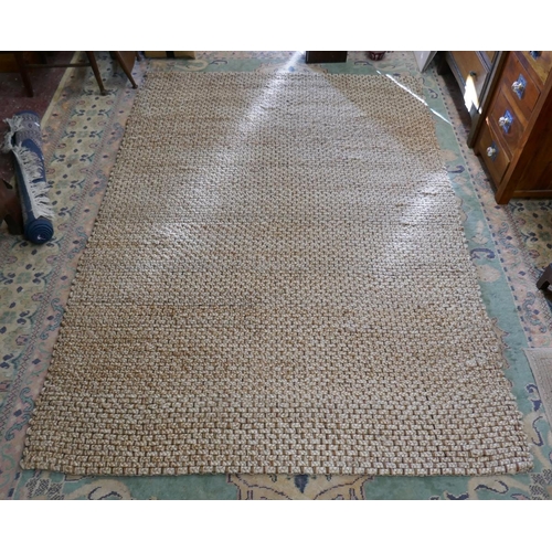 447 - Large natural jute rug - Approx. 233cm x 165cm