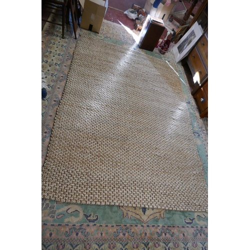 447 - Large natural jute rug - Approx. 233cm x 165cm