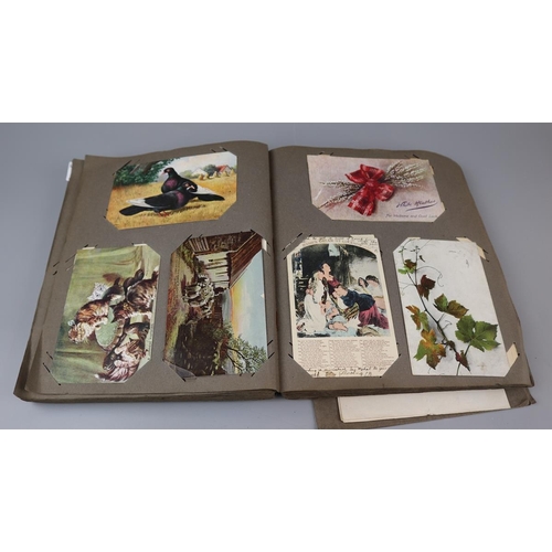 78 - Postcard album to include Victorian examples