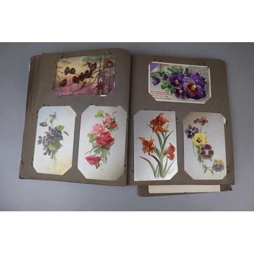 78 - Postcard album to include Victorian examples