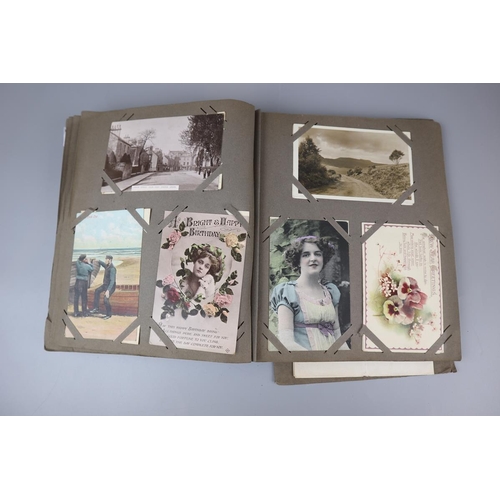 78 - Postcard album to include Victorian examples