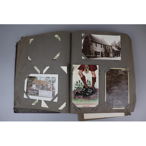 78 - Postcard album to include Victorian examples