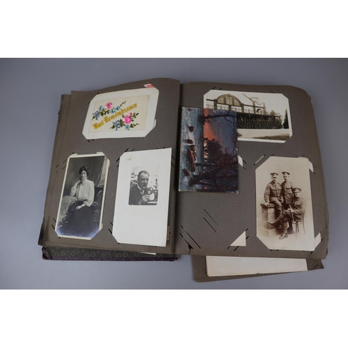 78 - Postcard album to include Victorian examples